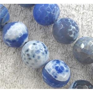 blue fire agate bead, faceted round, 18mm dia, approx 21pcs per st [GMLB238]