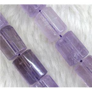 amethyst beads, light-purple, faceted tube, approx 10x15mm, 15.5 inches [GMLB295]