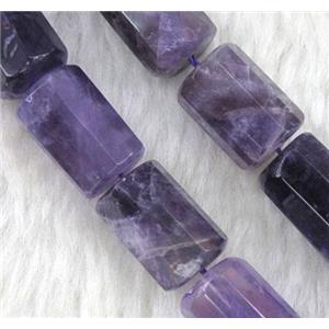 amethyst beads, purple, faceted tube, approx 10x15mm, 15.5 inches [GMLB298]