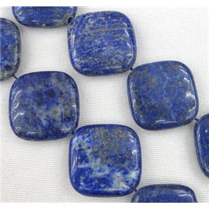 lapis lazuli bead, square, corner-drilled, blue, approx 20x20mm [GMLB325-20MM]