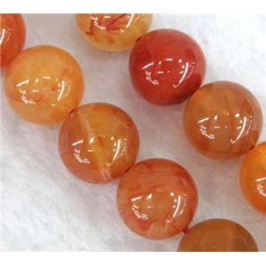 round carnelian beads, red, approx 10mm dia, 15.5 inches [GMLB385-10MM]