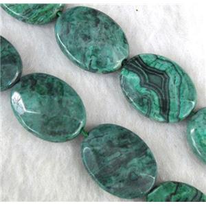 Natural Green Picture Jasper Oval Beads Faceted Dye, approx 30x40mm, 15.5 inches [GMLB412-30X40MM]