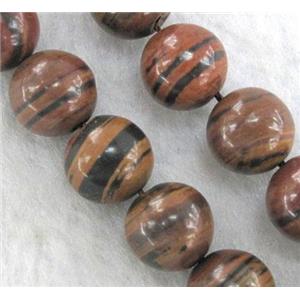round Brown Opal Stone Beads, approx 14mm dia, 15.5 inches [GMLB454-14MM]
