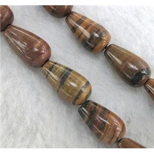 brown opal beads, teardrop, approx 8x16mm, 15.5 inches [GMLB456]