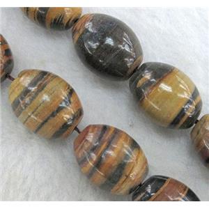 brown Opal Stone Beads, barrel, approx 8x16mm, 15.5 inches [GMLB457-8X16MM]