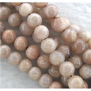 round pink SunStone beads, approx 6mm dia, 15.5 inches [GMLB547]