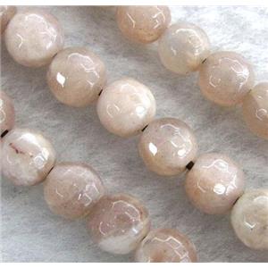pink Sunstone beads, faceted round, approx 6mm dia, 15.5 inches [GMLB549]