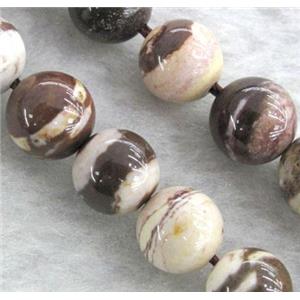 round Zebra Jasper Beads, approx 8mm dia, 15.5 inches [GMLB559-8MM]