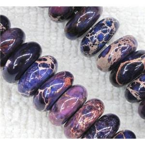 purple Sea Sediment beads, rondelle, approx 14mm dia, 15.5 inches [GMLB729]