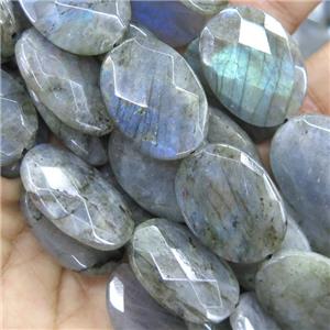 Labradorite bead, faceted oval, approx 18x25mm, 15.5 inches [GMLB789]