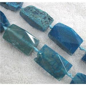 rock agate bead, faceted freeform, approx 18x30mm, 15.5 inches [GMLB810]