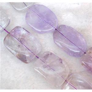 amethyst bead, freeform, approx 18-32mm, 15.5 inches [GMLB858]