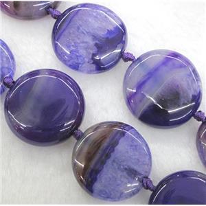 purple druzy agate circle beads, approx 30mm dia, 15.5 inches [GMLB915]