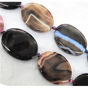 agate bead, oval, approx 30x40mm, 15.5 inches [GMLB917]