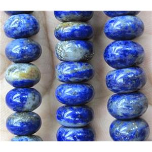 lapis lazuli beads, rondelle, blue, approx 6x10mm, 15.5 inches [GMLB921-6X10MM]
