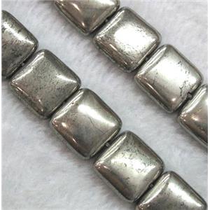 pyrite bead, square, approx 14x14mm [GMLB951-14MM]