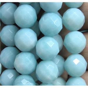 natural Amazonite bead, faceted round, AA-Grade, approx 10mm dia [GMLB954-10MM]