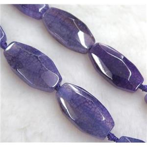 purple dragon veins agate bead, faceted barrel, approx 15-30mm [GMLB961]