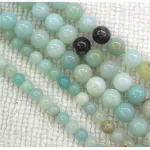 Amazonite beads, round, lt.blue, approx 6mm dia [GMLB970-6MM]