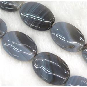 natural gray botswana agate oval beads, approx 25x35mm [GMLB990]