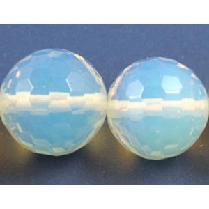 faceted round opalite beads, 14mm dia, approx 28pcs per st [GMOP010-14MM]