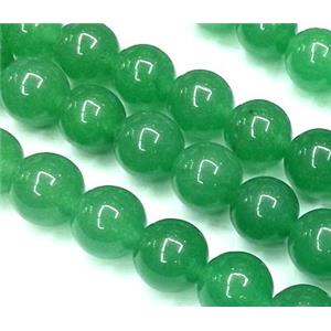 round green Jade beads, 10mm dia, approx 40pcs per st [GMOT137-10MM]