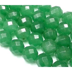faceted round green jasper bead, 12mm dia, approx 31pcs per st [GMOT138-12MM]