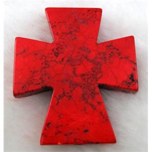 Dye cross Turquoise Beads, 40x45mm [GMOT14]