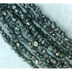 natural Pyrite Beads, erose, approx 6-8mm, 16 inch length [GMOT140]