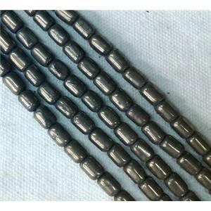natural Pyrite Beads, 6x8mm [GMOT149]