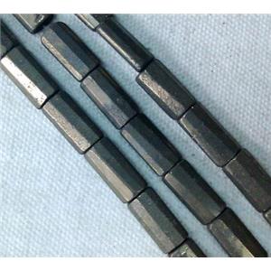 natural Pyrite Beads, faceted, 8x16mm [GMOT150]
