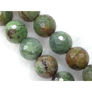 green opal jasper beads, faceted round, approx 8mm dia [GMOT180-8MM]