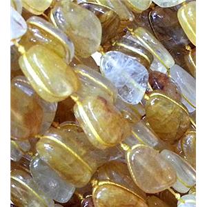 Citrine beads, freeform, approx 12x17mm [GMOT190]