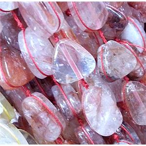 rose quartz bead, freeform, approx 12x17mm [GMOT191]