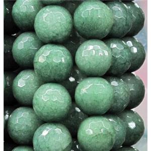 green jade bead, round, approx 8mm dia, 48pcs per st [GMOT221-8MM]