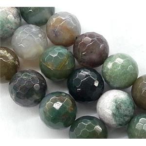 Indian Agate beads, faceted round, 8mm dia, approx 48pcs per st [GMOT263-8MM]