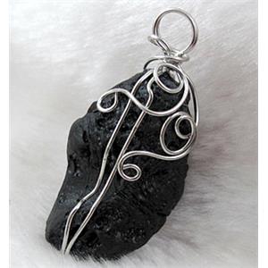 Handcraft  aerolite pendants, approx 25x50mm [GMOT28]