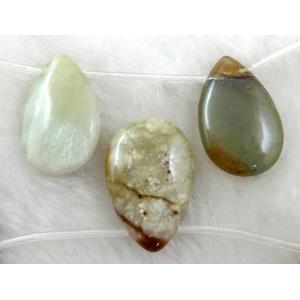 Drip gemstone bead, drilled top hole, 16x25mm,13pcs per st [GMOT30]