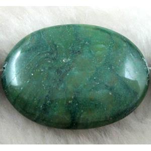 Flat oval gemstone bead, 30x40mm, 10pcs per st [GMOT36]
