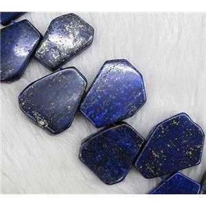 lapis lazuli beads collar, teardrop, blue, approx 20-30mm [GMOT375]