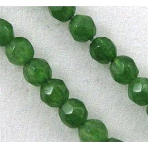 jade beads, tiny, faceted round, green, approx 2mm dia, 15.5 inches [GMOT525-2MM]
