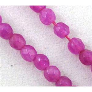 jade bead, tiny, faceted round, hotpink, approx 3mm dia, 15.5 inches [GMOT530-3MM]
