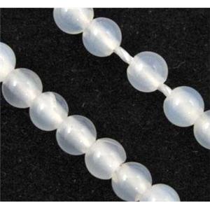 white agate beads, tiny, round, approx 3mm dia, 15.5 inches [GMOT537-3MM]