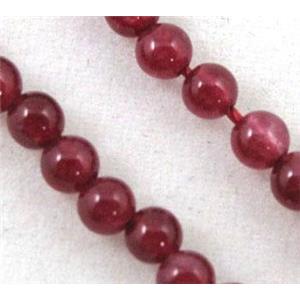 jade beads, tiny, round, hot-pink, approx 2mm dia, 15.5 inches [GMOT547-2MM]