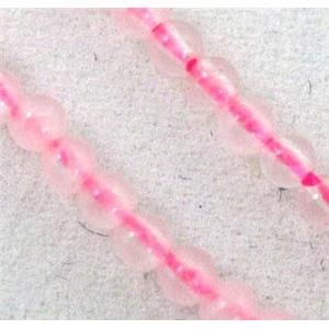 pink jade beads, tiny, round, approx 2mm dia, 15.5 inches [GMOT549-2MM]