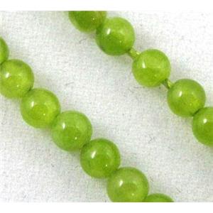 jade beads, tiny, round, olive, approx 2mm dia, 15.5 inches [GMOT550-2MM]