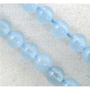 jade beads, tiny, round, sky-blue, approx 2mm dia, 15.5 inches [GMOT554-2MM]