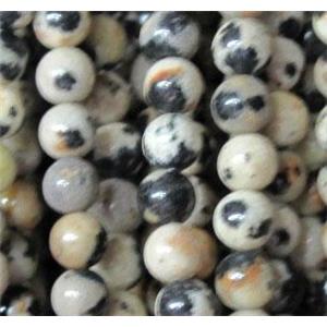 dalmatian spotted jasper beads, tiny, round, approx 3mm dia, 130pcs per st [GMOT562]