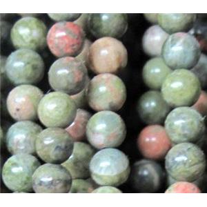 tiny jasper beads, round, green, approx 3mm dia, 130pcs per st [GMOT567]
