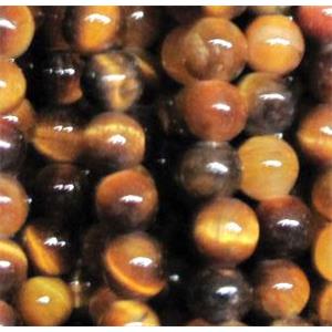 tiger eye stone bead, tiny, round, yellow, approx 3mm dia, 130pcs per st [GMOT586]